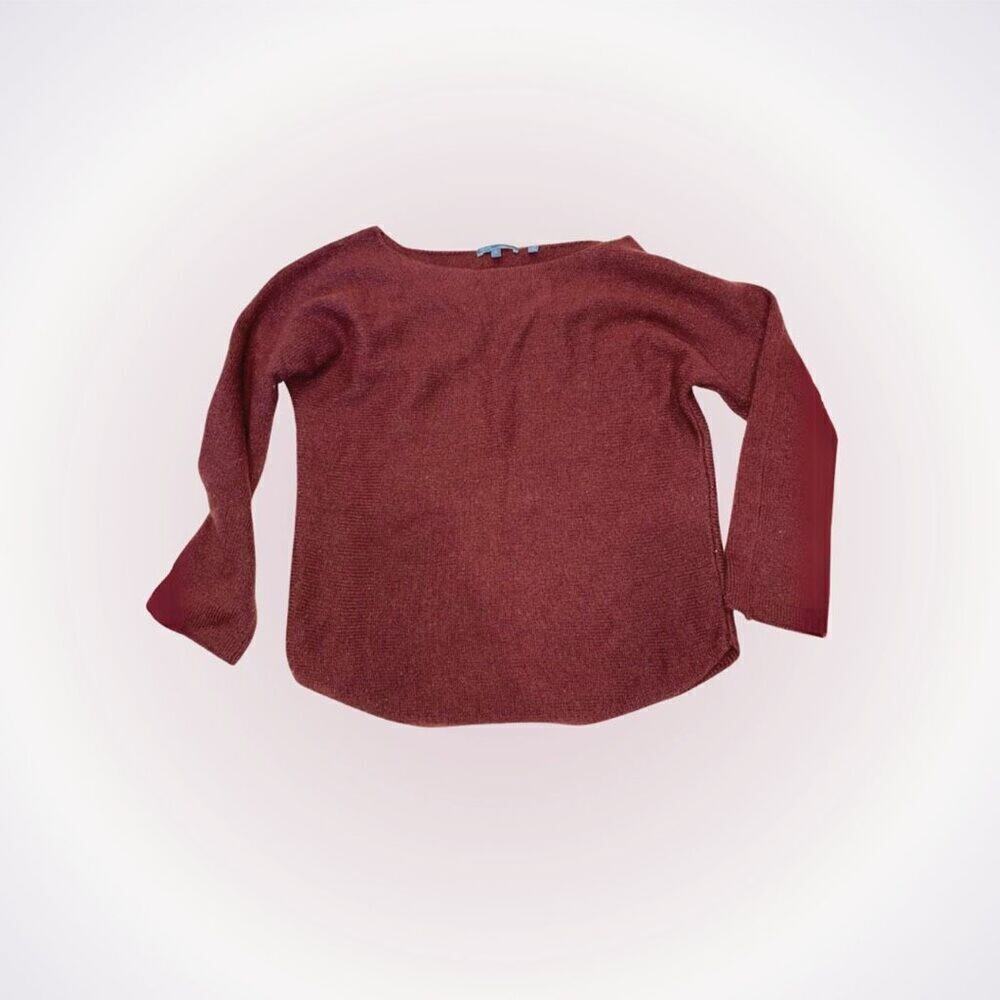 Vince maroon scoop neck knit sweater | Sz S